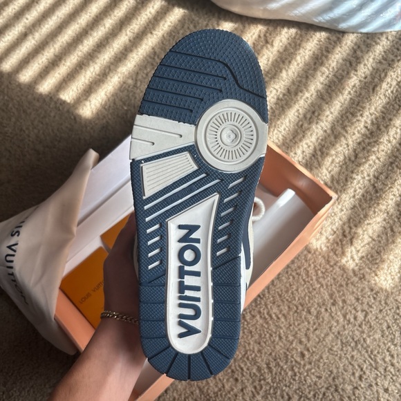 Louis Vuitton Kids Sneakers - Blue and Cream
